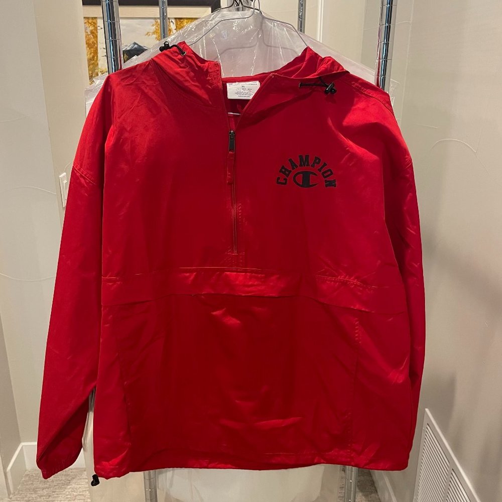 Vintage Champion XL Hooded Windbreaker